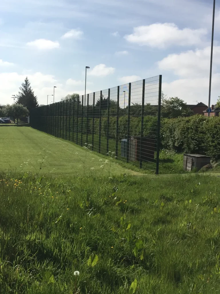 Sports perimeter fencing by Lowther Forestry